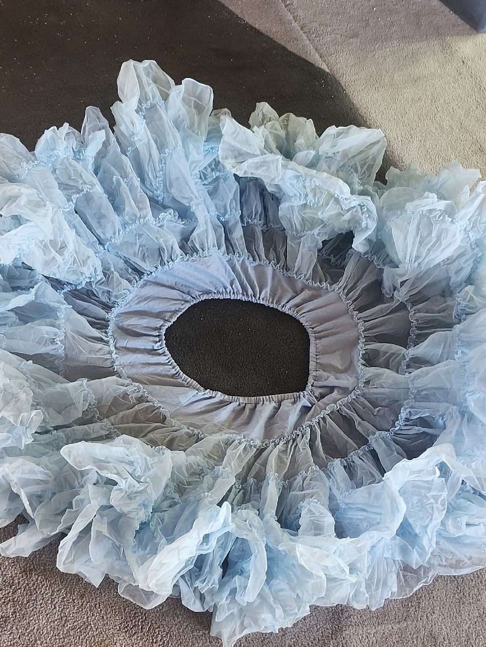Light Blue Ruffled Petticoat Slip - Women
